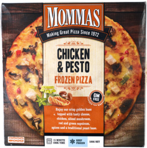 Mommas Pesto Chicken Pizza 500g