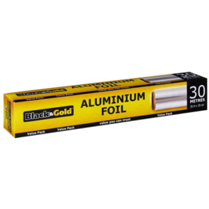 Special Offers: Black & Gold Aluminum Foil 30m x 30cm