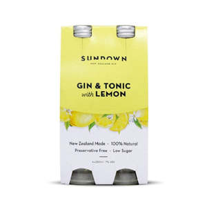 Alcohol 1: Sundown Gin & Tonic Lemon 250ml Btl (4x250ml)