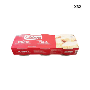 Canned Seafood: Mazza Tuna in Sunflower Oil Chiara Tris (80gx3) x 32