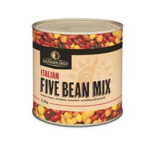 Tinned Vegetables Beans: Sandhurst Five Bean Mix 2.5kg