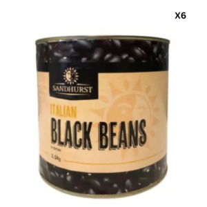 Sandhurst Black Beans 2.5kg x 6