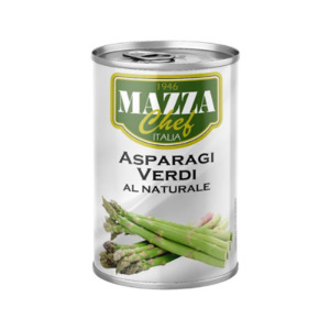 Tinned Vegetables Beans: Mazza White Asparagus in Water Can 1/2
