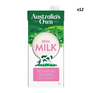 Aust Own Skim Milk 1l x 12