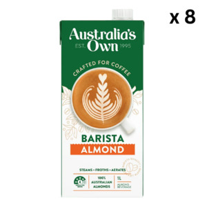 Aust Own Barista Almond Milk 1L x 8