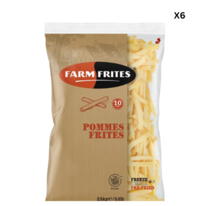 Farm Frites 10mm French Fries 2.5kg x6 CTN