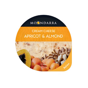 Moondarra Cream Cheese Apricot/Almond 200g