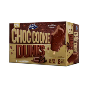 New: Much Moore -Choc Cookie Dunks Ice Cream 8 Pack (74ml) Each
