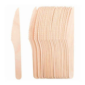 BioPak Wooden BioCutlery Knife (100 Per/ Pack)