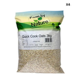 Breakfast Cereals: Rolled Oats (Quick Cook) 3kg x 4