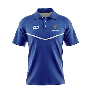 Samoarugby: 2021 Lakapi Samoa Mens Media Polo - Blue