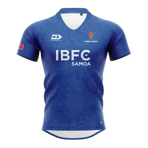 Samoarugby: 2025 Manu Samoa Mens Replica Home Jersey - Blue