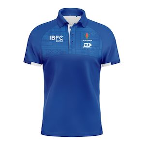 Samoarugby: 2025 Lakapi Samoa Mens Media Polo - Blue