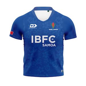 Samoarugby: 2025 Manu Samoa Toddlers Replica Home Jersey - Blue