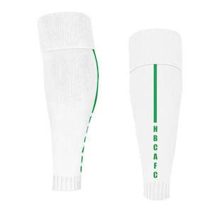 Hibiscus Coast Afc: HBCAFC Footless Sock - White