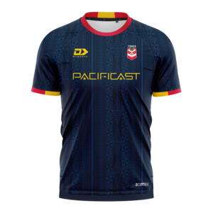 2025 Tonga Rugby League Mens Players Warm up Tee - Navy