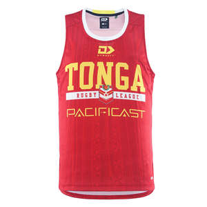 2025 Tonga Rugby League Mens Training Singlet - Red
