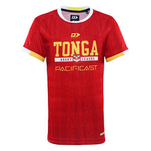 2025 Tonga Rugby League Junior Training Tee - Red