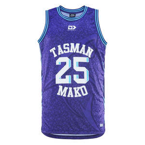 Not On Sale: 2025 Tasman Mako Mens Basketball Singlet - Purple