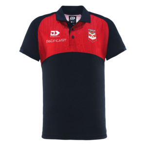 2025 Tonga Rugby League Mens Media Polo - Black