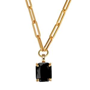 Octa Gold Necklace - Black