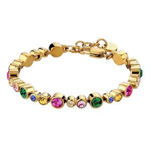 Bracelets: Teresia Gold Tennis Bracelet - Rainbow