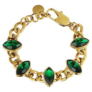 Zelko Gold Bracelet - Emerald Green