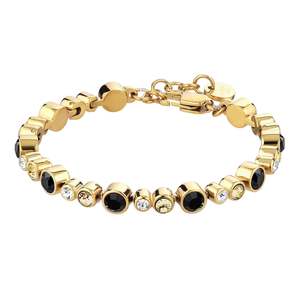 Teresia Gold Tennis Bracelet - Golden / Black