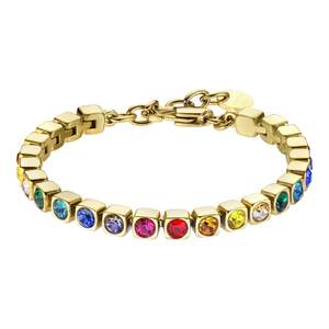 Bracelets: Cory Gold Tennis Bracelet - Rainbow