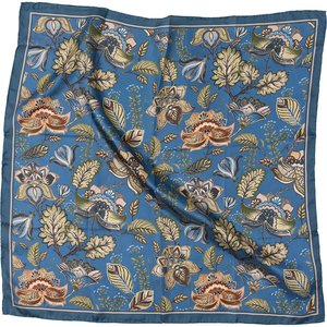 Paisley Love Silk Scarf, Blue
