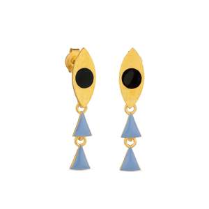 Joidart: Somni Blue Triangles and Spindle Earrings