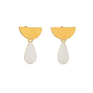 Somni White Drop Earrings