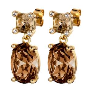 Antonia Gold Earrings - Brown