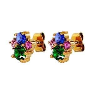 Billis Gold Earrings - Rainbow