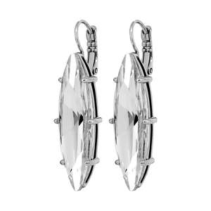 French Hook: Kalay Shiny Silver Earrings
