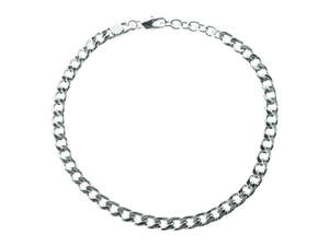 Jeanis Shiny Silver Chain Necklace