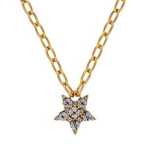 Sagitta Gold Necklace - Grey