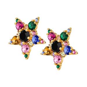Sale: Gemini Gold Earrings - Rainbow