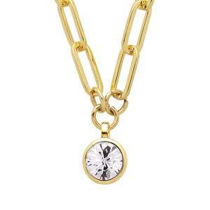 Autumn Winter Collection: Lisanna Gold Necklace - Crystal