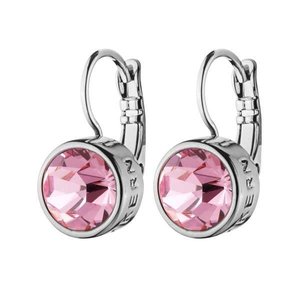Autumn Winter Collection: Louise Shiny Silver Earrings - Light Rose