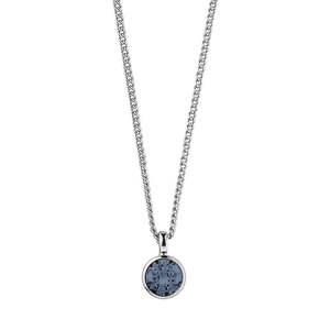 Ette Shiny Silver Necklace - Sky Blue
