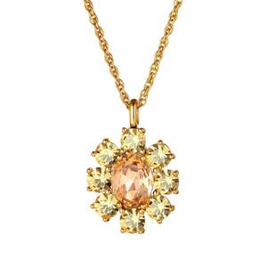 Peach Fuzz: Claudia Gold Necklace - Peach