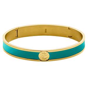 Aqua Verte: Pennika Gold Bracelet - Aqua