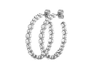 Nandita Shiny Silver Hoop Earrings
