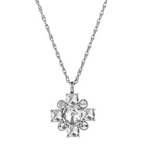Shine Bright: Sassi Shiny Silver Necklace - Crystal