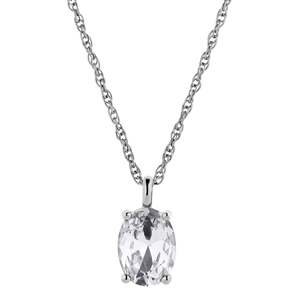 Shine Bright: Barga Shiny Silver Necklace - Crystal