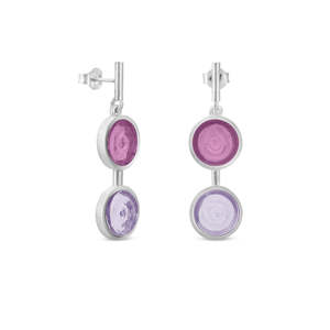 Joidart Summer 2023: Gaudi Silver Earrings Double Drop Mauve