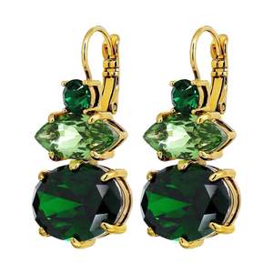 Parsana Gold Earrings - Green