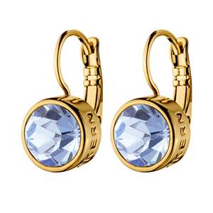 Sapphire Blue: Louise Gold Earrings - Light Sapphire