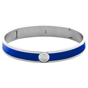 Sapphire Blue: Pennika Shiny Silver Bracelet - Sapphire